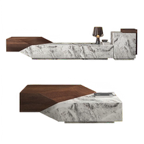Yunxin Italian minimalist style natural marble coffee table for living room high-end marble coffee table TV floor cabinet set
