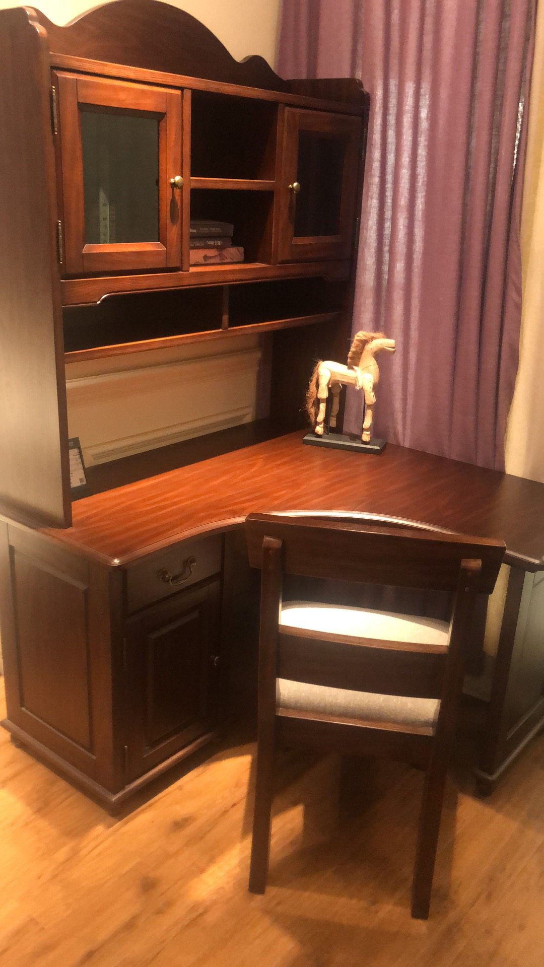 Baker Pavilion Brief About New American Full Wood Adult Children's Furniture Corner Desk Bookcase integrated M17