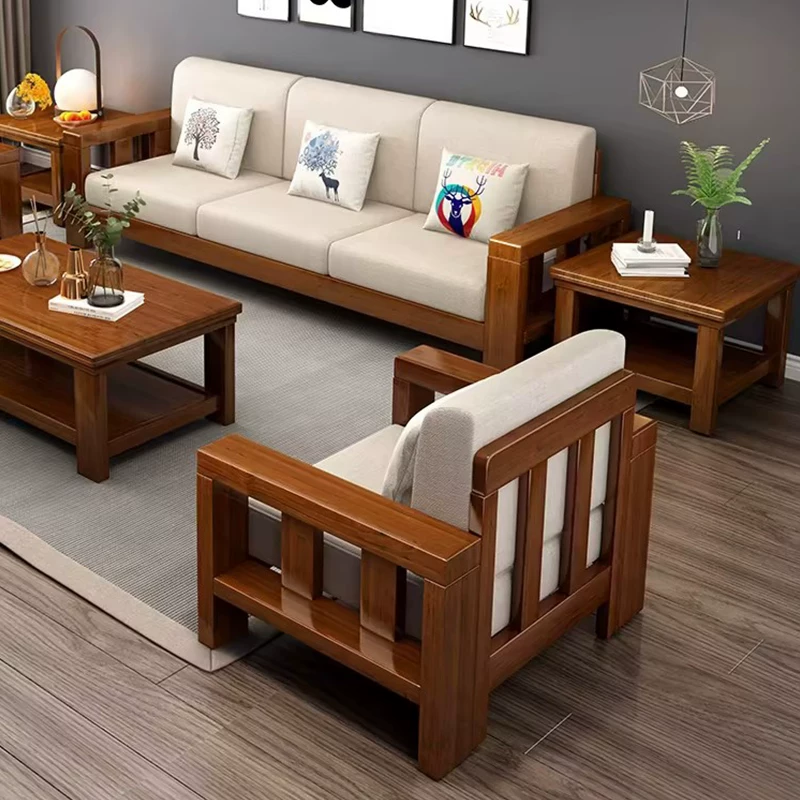 雅麦嘉 Modern and minimalistic sofa from natural wood, furniture