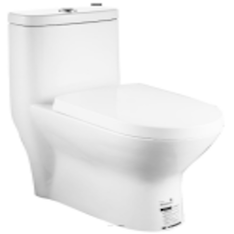 Nine-pastoral self-cleaning glazed surface toilet PP slow down cover plate top press 3 6L double stall flush water (eleven active goods)