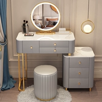 Серый дерево серого 80 см. Таблица+шкаф+интеллектуальное зеркало+круглый стул