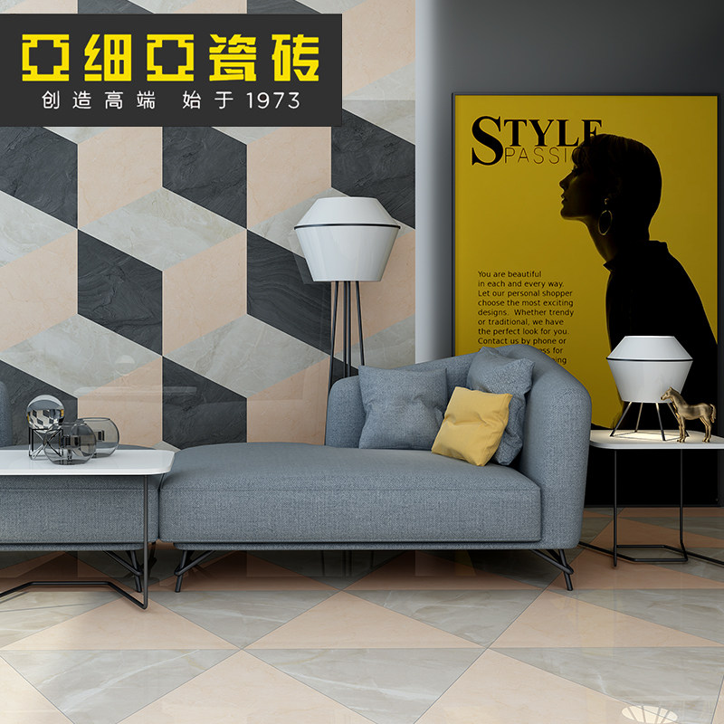 Sub-fine sub-tile modern minimalist living-room floor tile Floor Brick Make-up Room Wall Brick Non-slip Royal Simi
