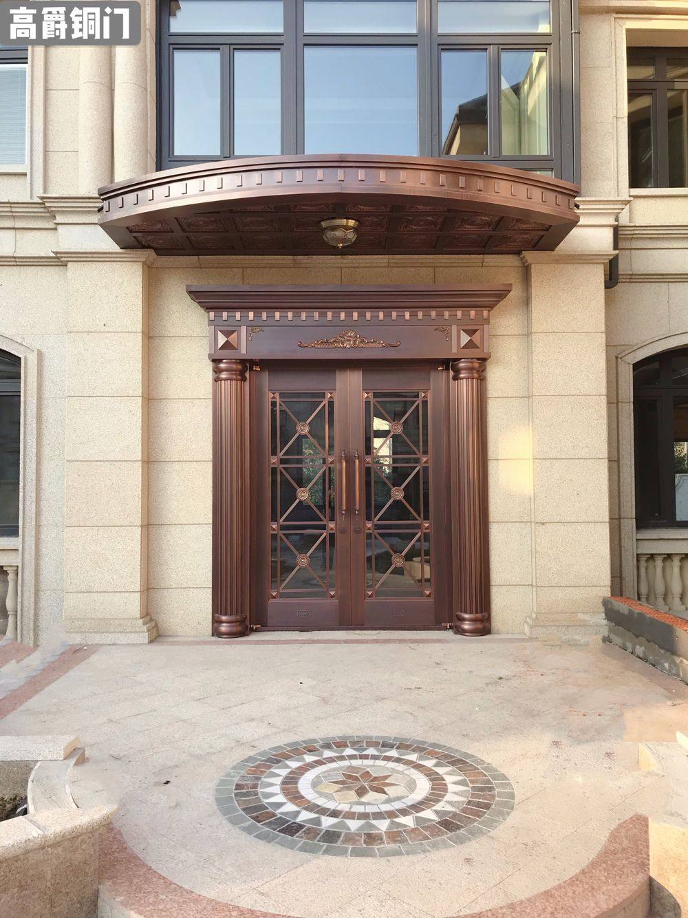 Gaojue Bronze Door Entry Door Armored Door Cast Aluminum Door Copper Art Aluminum Stair Security Door Modern Simple Outdoor Door