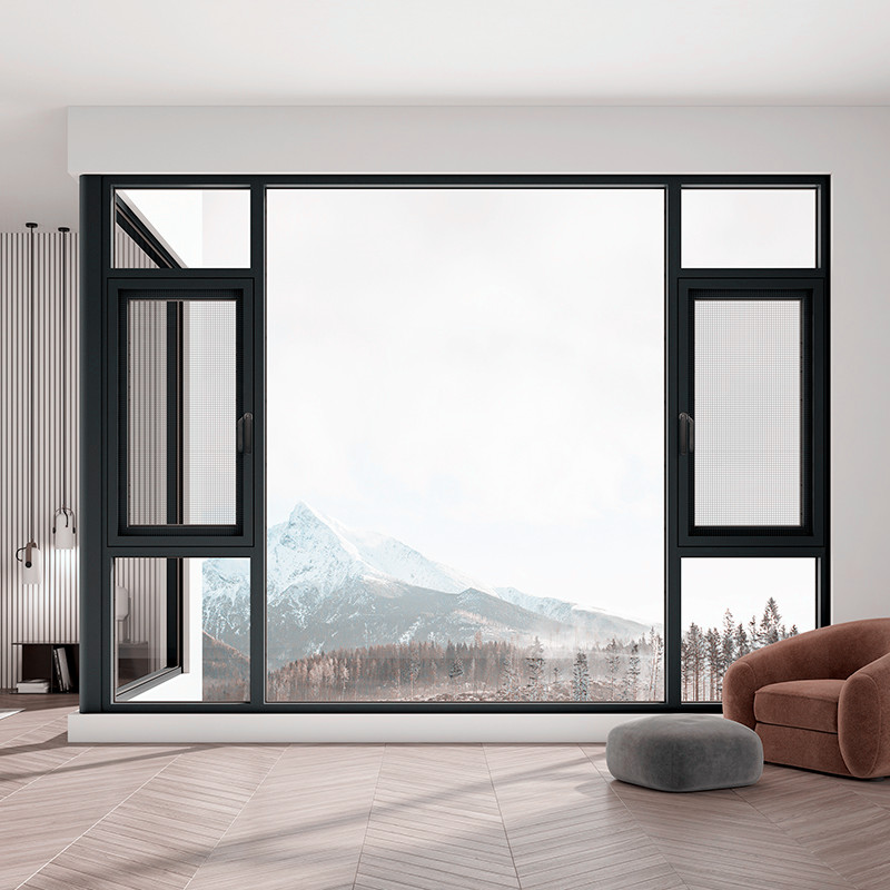 Youshange doors and windows 120 series broken bridge titanium magnesium aluminum alloy fully hidden narrow edge system window custom anti-mosquito anti-theft window