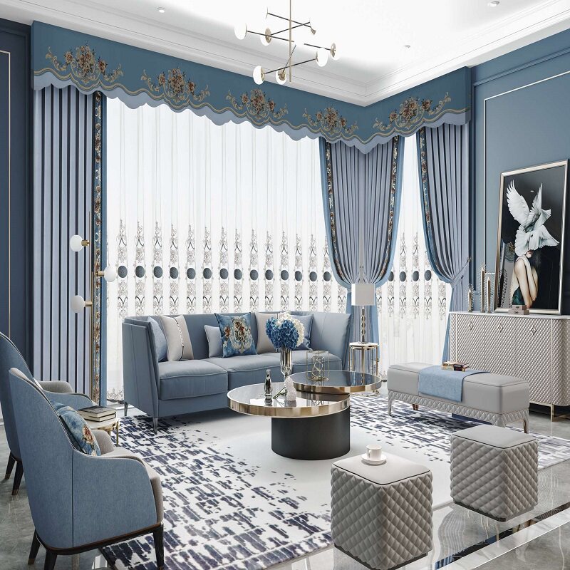 Grammy Curtains Bedroom Bay Window Blackout Curtains Personalized Private Custom Carved Curtains) Kunming Red Star