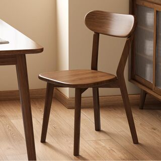 Baishiyi Solid Wood Chair Dining Chair Home Dining Table Chair Commercial Simple New Style Backrest Chair Wood Retro Special Dining Chair