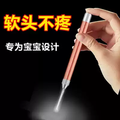 Luminous ear spoon children's soft head buckle digging with lamp safety visual silicone baby baby ear excavator ear head