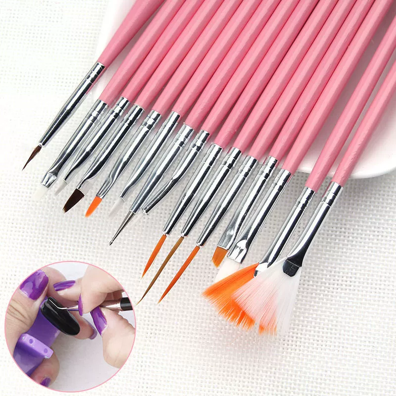 [15 Dụng Cụ Vẽ Móng, Bộ Bút Vẽ, Bút Vẽ, Trọn Bộ] Sơn Móng Tay, Bút Khoan, Cọ Khắc - Công cụ Nail