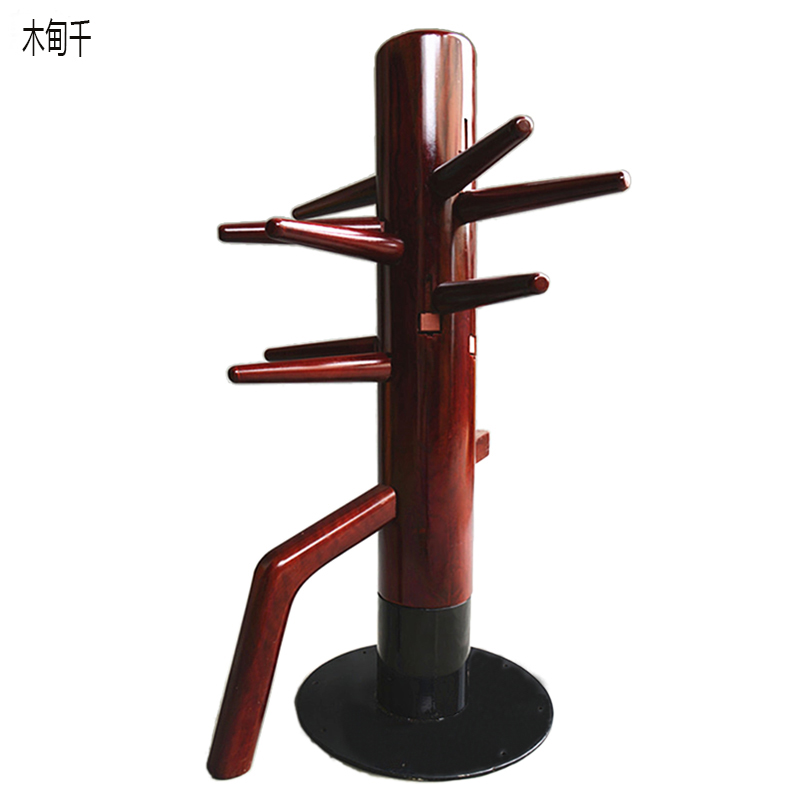 Wood Den one thousand solid wood nine-hand pile Wing Chun Doo hand training pile High skill wood Wing Chun pile Round iron landing wood man pile