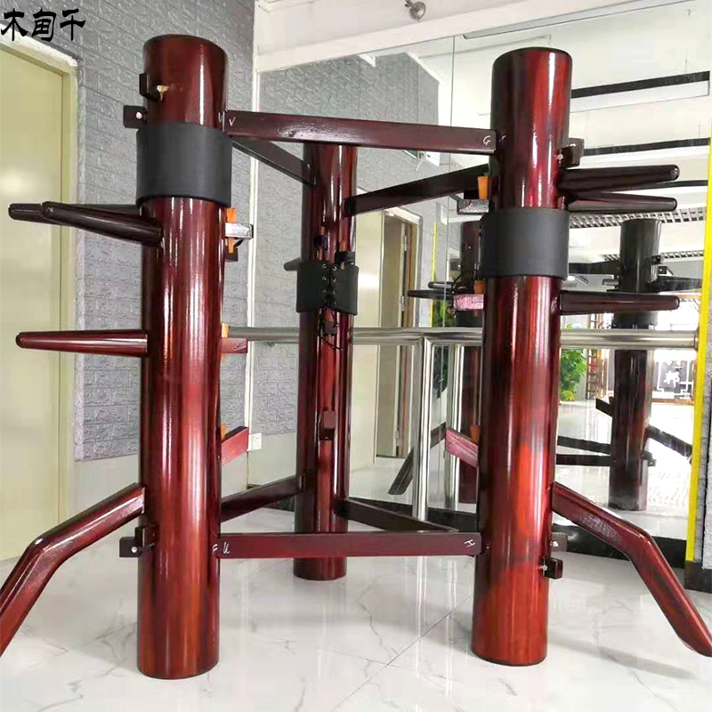 Mudian one thousand positive triangular type Wing Chun pile leaves Ask martial arts pile multiple people to practice pile boxer's special training pile for martial arts