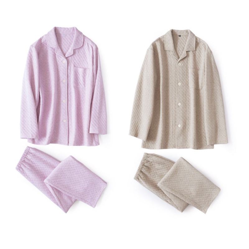 2019 Autumn/Winter Warm Home Clothing Set Knitted Couples Loose Cotton-Packed Pajamas