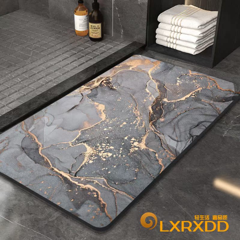 LXRXDD bathroom anti-slip ground floor entry door mat rug Home Toilet Makeup Room Bathroom Water Suction Speed Dry Ground Mat