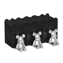 Toothbrush Bear Storage Rack No Punching Toothbrushing Mouthwash Wall-mounted Bathroom Mouthwash Cup Squeezing Toothpaste Artifact