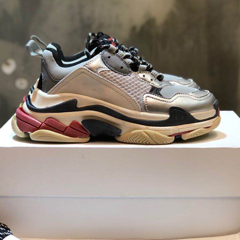 SilveryNing still Ning customized   Paris A generation Daddy shoes female ins tide Thick bottom Make old increase Mesh surface leisure time gym shoes