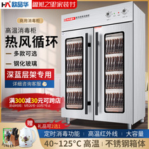 High temperature disinfection cabinet commercial 1000L double door vertical hot air circulation stainless steel large capacity disinfection cupboard
