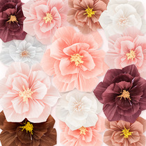 Wrinkled Paper Flower Three-dimensional Paper Flower Decoration Wedding MOVIE BUILDING EVENT WEDDING STAGE BACKGROUND FLOWER WALL ARRANGEMENT