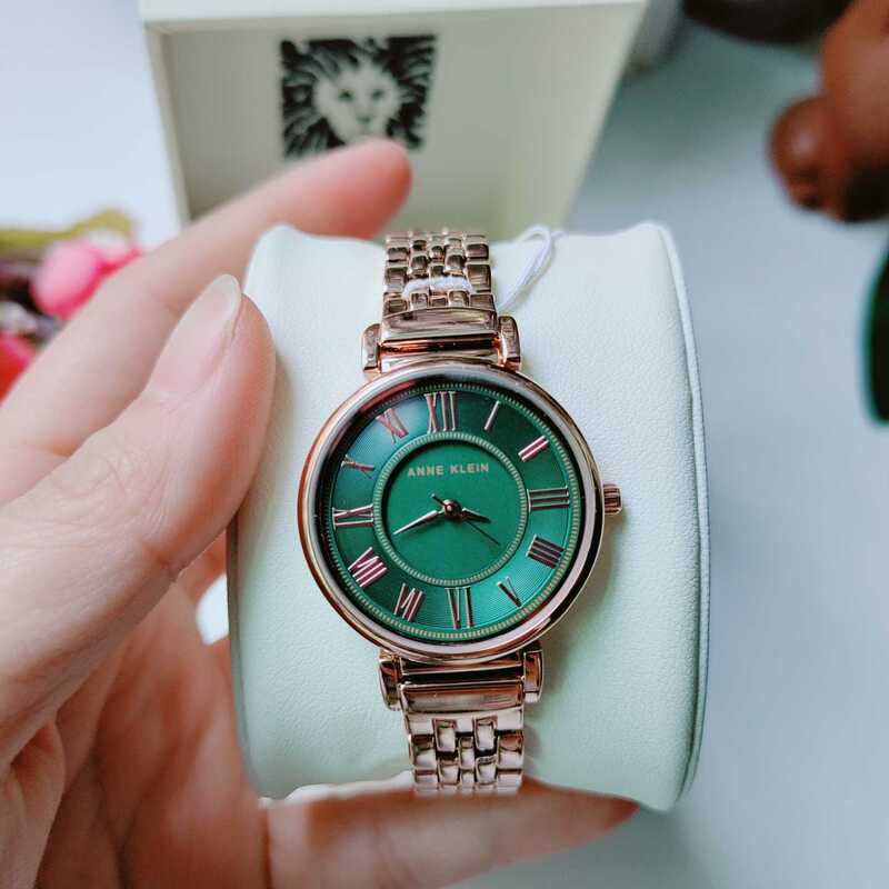 In Stock with Free Shipping Anneklein Anne Klein Women's Watch Ak Small Green Watch Quartz Watch Emerald Green