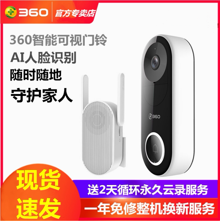 360 Wireless Smart Electronic Doorbell Monitor Home HD Visual Talkback Security Door Cat Eye Camera Theft
