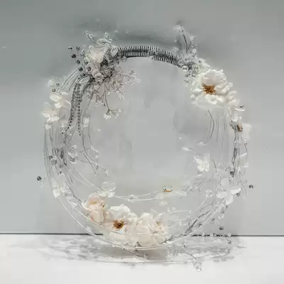 Korean Holding Flower Bride Wedding Customized Wedding Props Eternal Flower Round Acrylic Crystal Hand Holding Flower