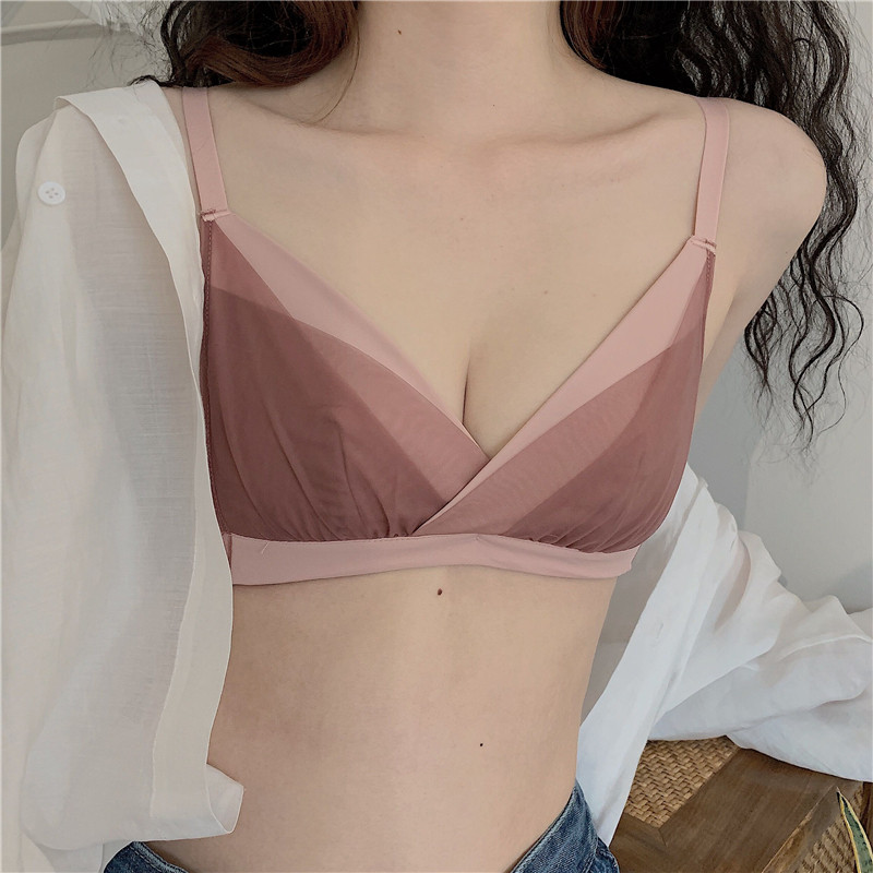 Women's Underwear Beauty Back Pregnant Woman Bra Pregnancy Coalestation Anti-Drooping Thin-to-wrap Breasted Bra Sexual Sensation