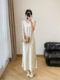 New Chinese Style Fishtail Long Dress for Tall Women, Ankle-Length, Round Neck, Acetate Jacquard, Sleeveless Vest Dress for Women, Spring and Summer