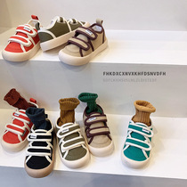 Boy Casual Shoes 2021 Fall New Children Sails Shoes Elementary Students 100 Hitch Girl Shells Head Soft-bottom Set Foot