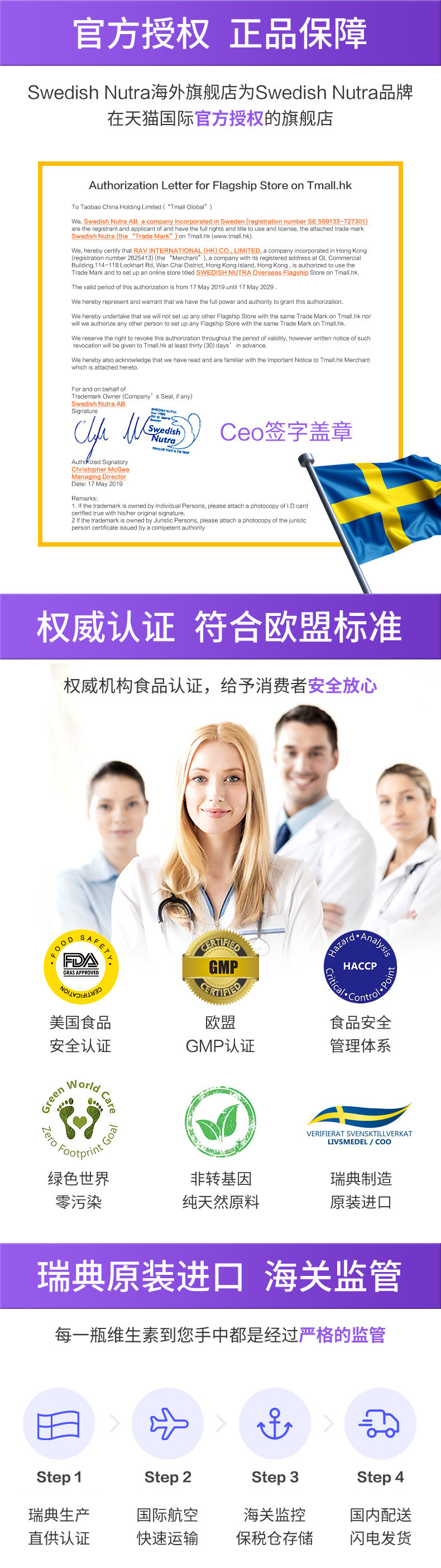 瑞典 男性 复合维生素营养口服液 250ml 图1