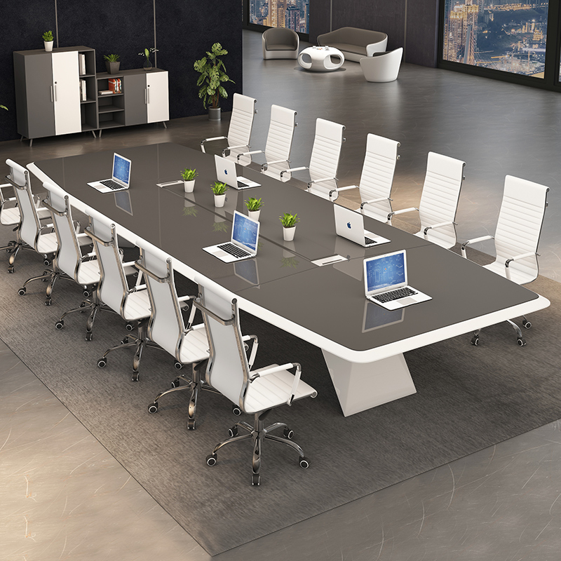 Baking Varnish Conference Table Long Table Brief Modern Fashion Office Furniture Large Talks Meeting Table And Chairs Combined Long Bar Table