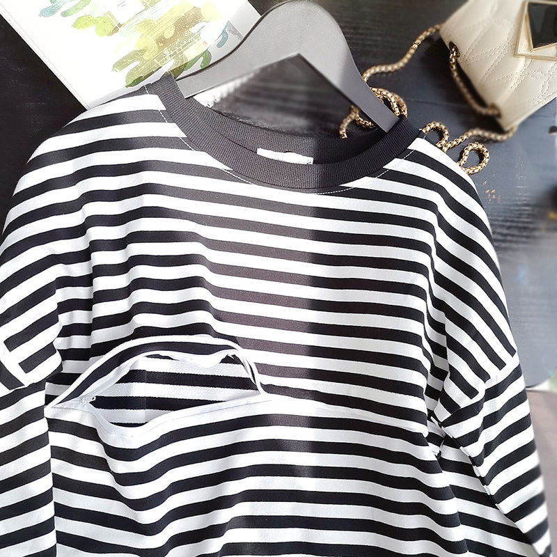 Nursing clothing long-sleeved spring and autumn nursing clothing can be worn outside nursing clothing tops late pregnancy maternity clothes fake two tide mothers