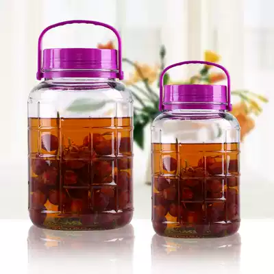 Pickle large wine barrel household thickened fruit wine bottle with faucet transparent 30 kg filling glass bottle KG brewing wine 50