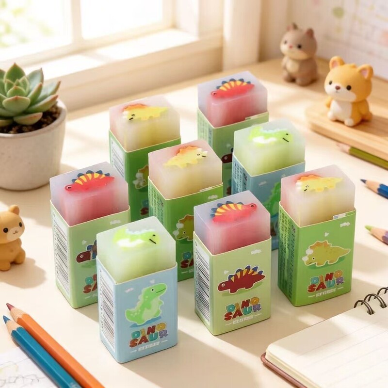 Popular Style Dinosaur-Shaped Eraser, Wipes Clean, Long-Lasting, Made from Gentle Materials That Won'T Damage Paper