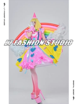L7STUDIO new cute rainbow cloud back panel gogo performance clothing commercial performance interactive tour nightclub bar ds