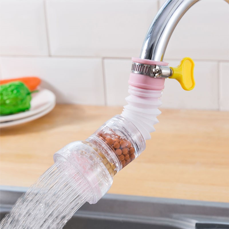 Joint telescopic swivel tap over splash water shower water saving water filter extension