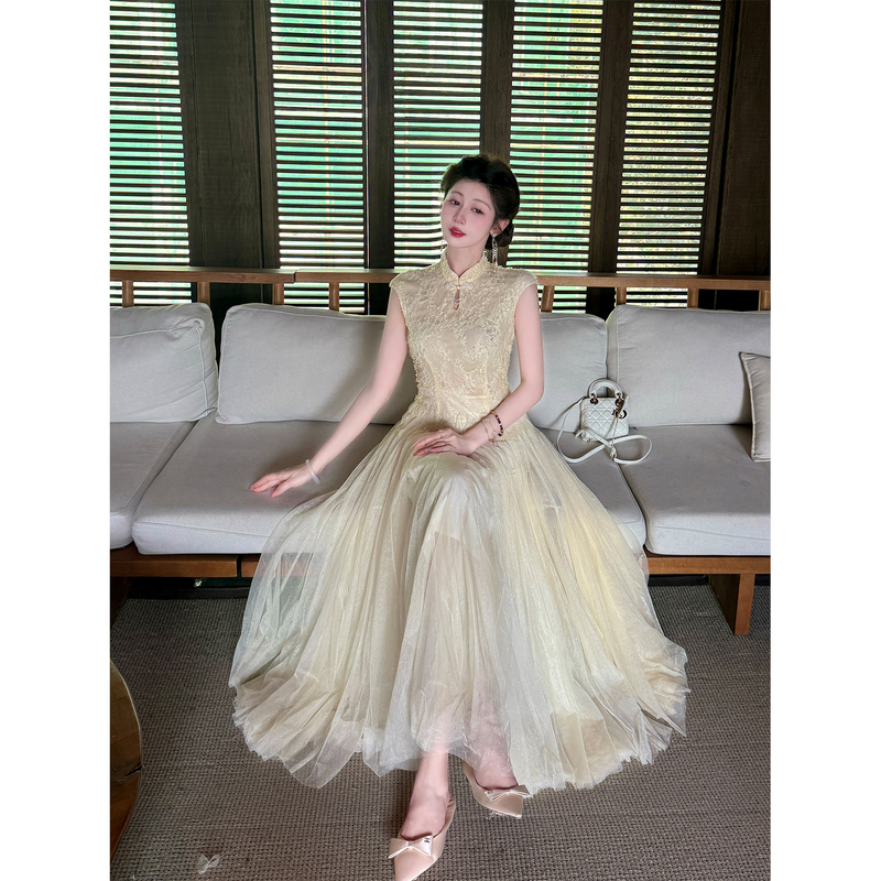 Yingci Haute Couture | Dream Paris Ultra-Elaborate Three-Dimensional Lace New Chinese Style Dress Women's Spring/Summer Haute Couture Dress