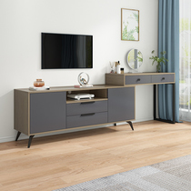 Nordic minimalist bedroom dressing table storage cabinet integrated modern minimalist small apartment retractable makeup table TV cabinet