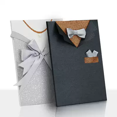 Ai Qing hand He Net red wedding ceremony vows card book host lines clip hand card men and women's dress spot customization