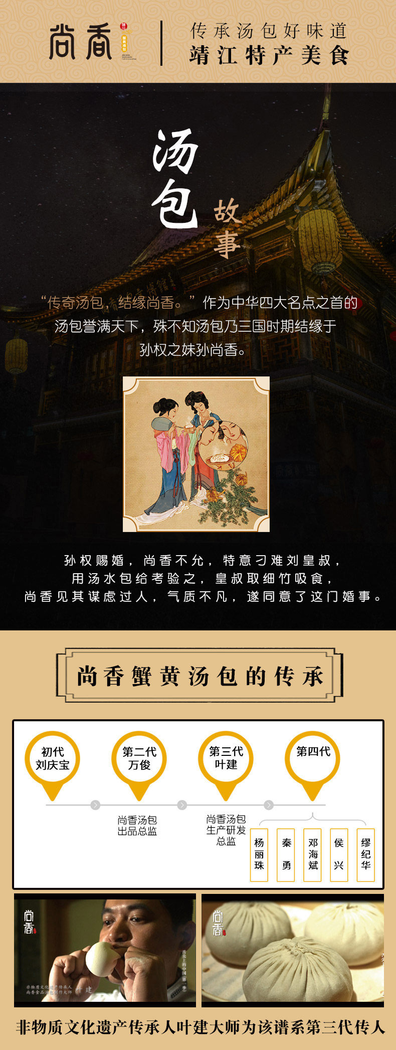 舌尖上的中国同款 尚香 蟹黄汤包 135g*6只 图3