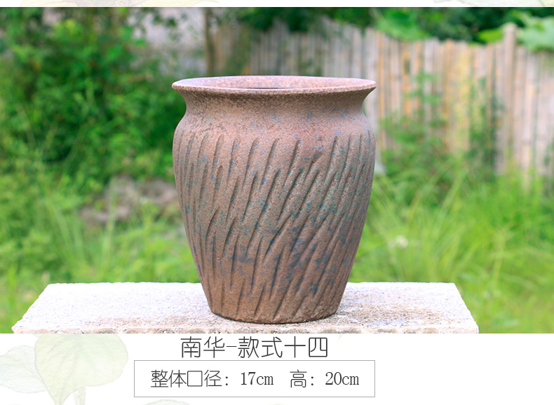Fleshy flower pot through pockets tao old running of meat the plants more purple orchid ceramic POTS mage, extra large flower pot