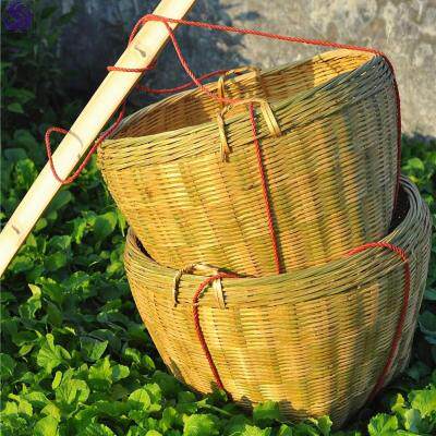 Washing rice baskets extra large storage side pole basket pastoral festive wedding baskets bamboo baskets for happy events household bamboo baskets agricultural grain