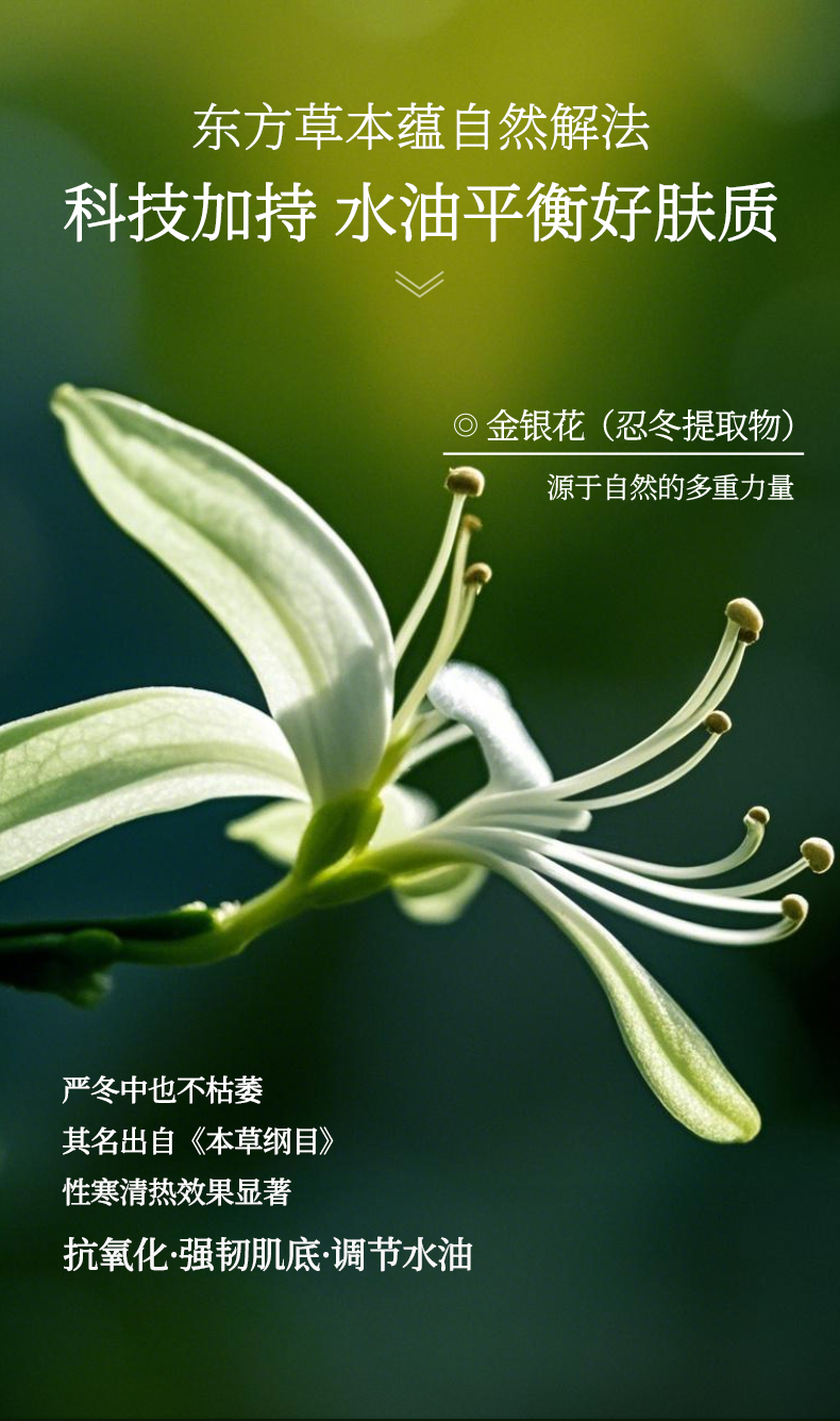 淮树金银花清颜面膜补水保湿控油祛痘淡化痘印平衡水油