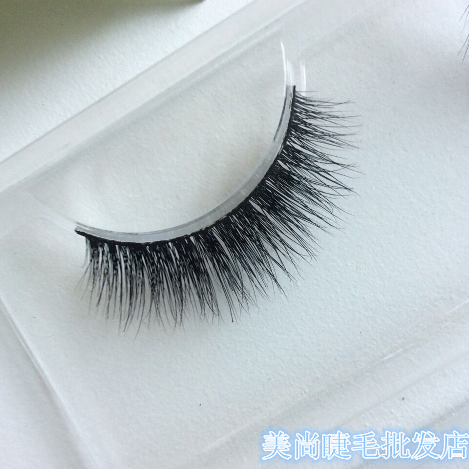 2015 mới 3D lông mi giả lông mi đen sợi bông mô phỏng tự nhiên mềm mại thoải mái keo kích mí the face shop