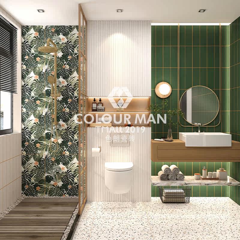 Selang Nordic color all-porcelain 600 art tile kitchen tile toilet tile tile tile bathroom background wall