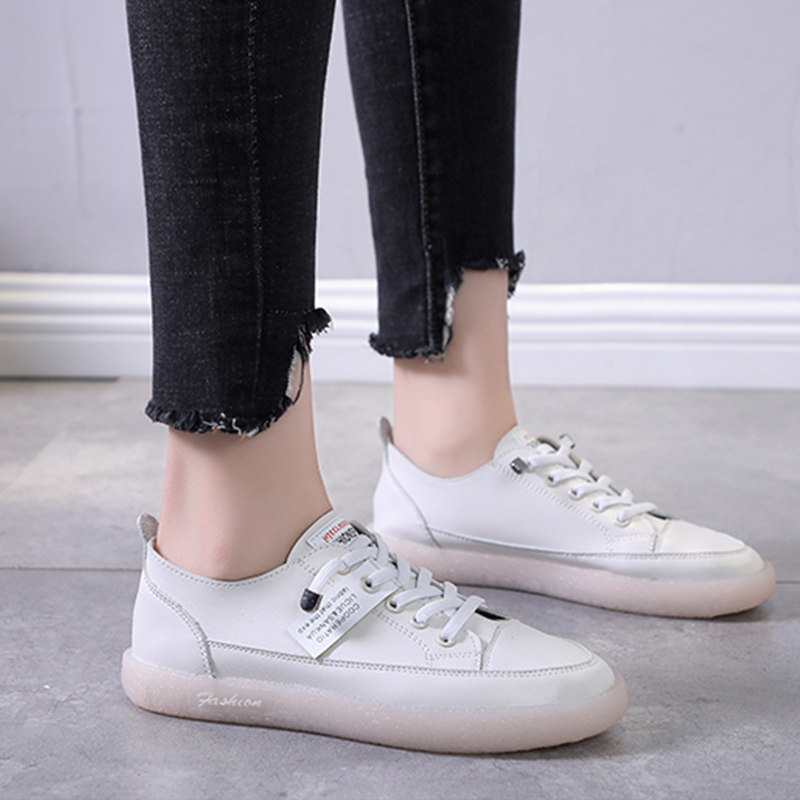 Cow tendon soft sole white shoes women 2021 spring new women's shoes Korean version of Joker explosive flat bottom pregnant women leisure single