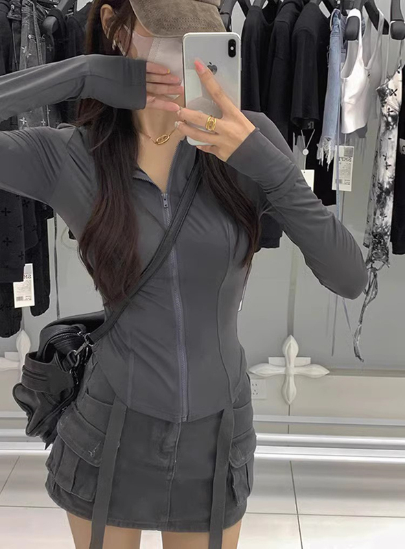 Plus Size Fat mm 150kg Yoga Top Women's Hooded Long-Sleeved Anti-Uv Outdoor Cycling Sun Protection Clothing Trendy