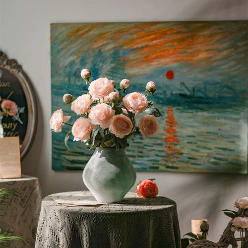 Симуляция цветок 3 масляная живопись пион фальшивый цветок