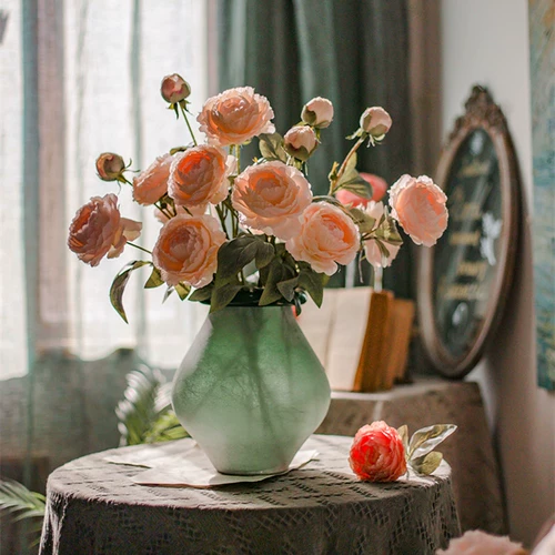 Симуляция цветок 3 масляная живопись пион фальшивый цветок