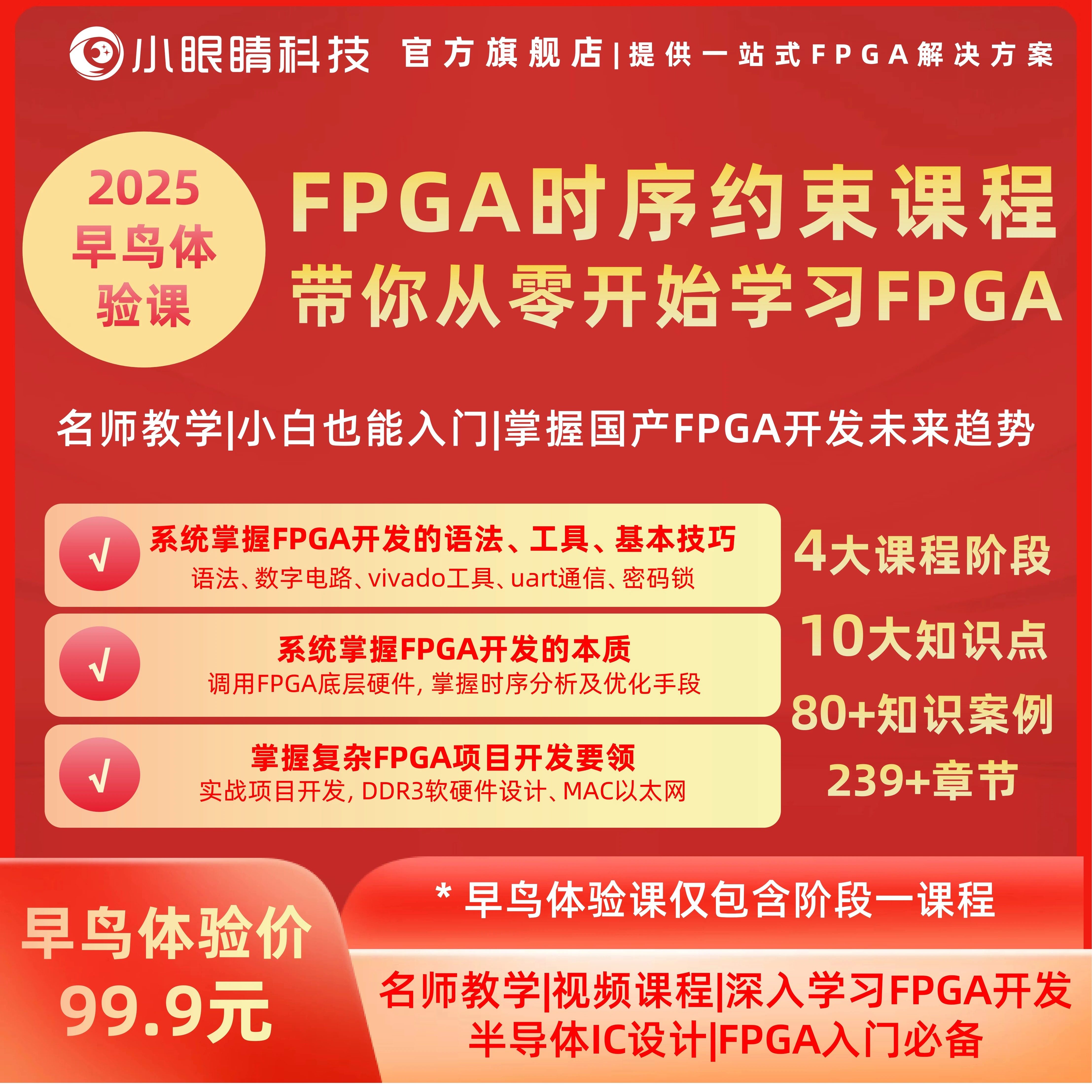 FPGA时序约束课程 从零开始学习FPGA Xilnx赛灵思高云 入门到精通