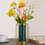 Nordic ins Wind Light Luxury Glass Vase Lantern Lantern Ceramics Creative Peche Wars Dry Flower Isert Бутылка гостиная декоративные украшения