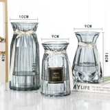 [Три -купольный набор] Творческая нордическая стеклянная ваза ожидание гидропонные растения богатые бамбуковые цветочные цветочные пластины