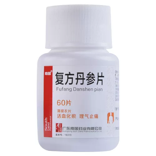 南国 Составные таблетки Danshen 0,31 г * 60 таблеток в упаковке, улучшают кровообращение, устраняют застой крови, регулируют ци и облегчают боль, используются при обструкции грудной клетки, вызванной застоем ци и застоем крови.